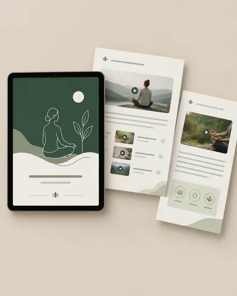 Playbook digital com páginas internas e vídeos